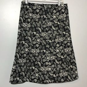 2 for $20 mac & jac. A-line skirt.  Black and White Floral